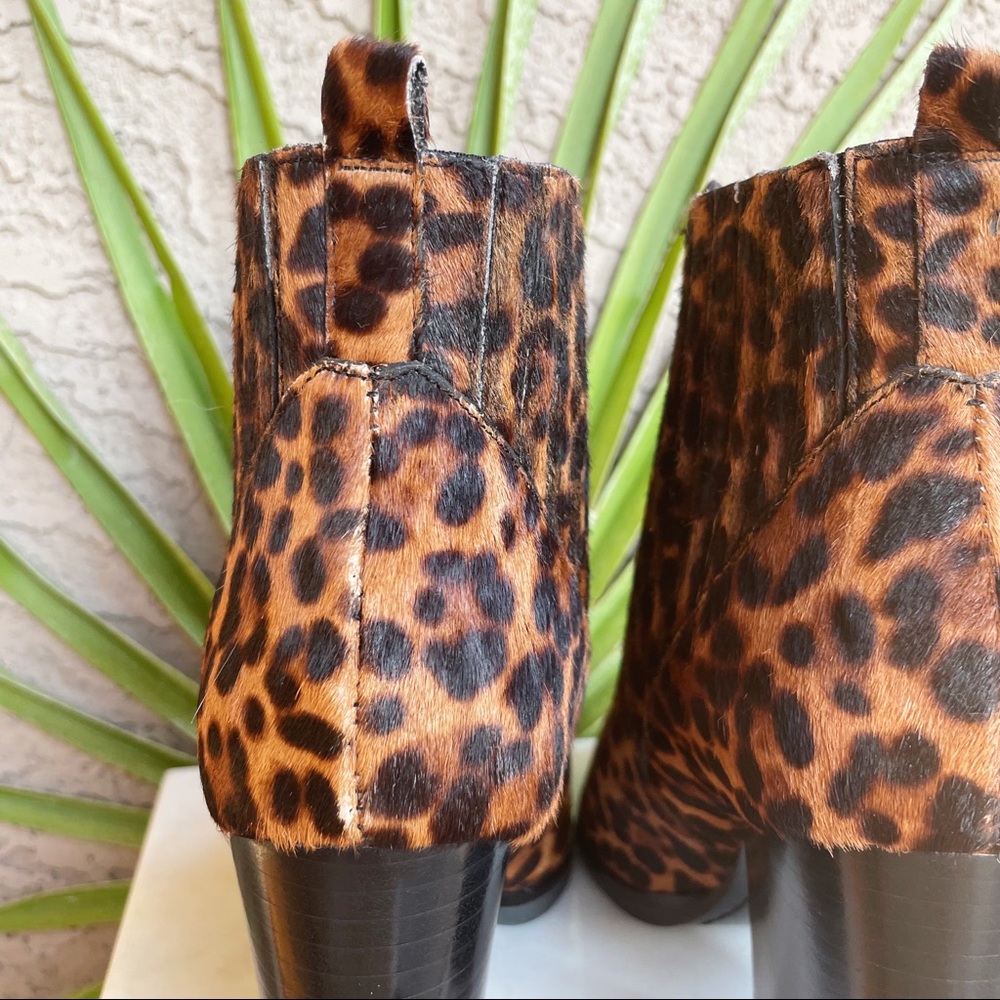 MARC FISHER NWOT Leopard Calf Hair Ankle Boots - Picture 3 of 15